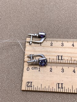 *Серьги Танзанит цв Белое арт 2-208487-00-31-397 (вес 3,9 г) - фото 345401