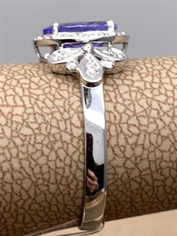 *Кольцо р.17,5 Танзанит цв Белое арт 1-208372-00-31-999 (вес 2,15 г) - фото 345407