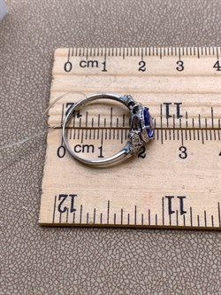 *Кольцо р.17,5 Танзанит цв Белое арт 1-208372-00-31-999 (вес 2,15 г) - фото 345412