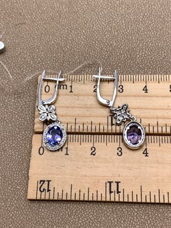 *Серьги Танзанит цв Белое арт 2-208372-00-31-019 (вес 4,15 г) - фото 345418 *Серьги Танзанит цв Белое арт 2-208372-00-31-019 (вес 4,15 г) - фото 345418