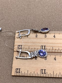 *Серьги Танзанит цв Белое арт 2-208372-00-31-019 (вес 4,15 г) - фото 345420 *Серьги Танзанит цв Белое арт 2-208372-00-31-019 (вес 4,15 г) - фото 345420