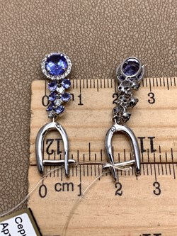 *Серьги Танзанит цв Белое арт 2-105-944-31-715 (вес 5,4 г) - фото 345436