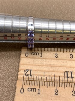 *Кольцо р.17,5 Танзанит цв Белое арт 1-208387-00-31-650 (вес 2,4 г) - фото 345439