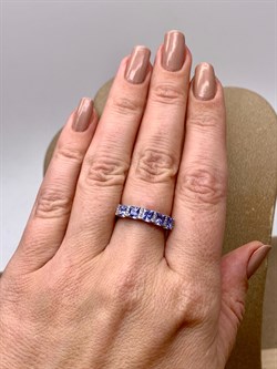 *Кольцо р.17,5 Танзанит цв Белое арт 1-208387-00-31-650 (вес 2,4 г) - фото 345444