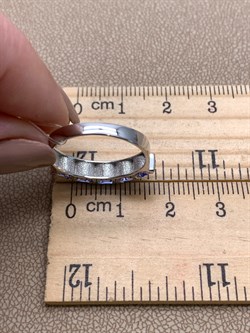 *Кольцо р.17,5 Танзанит цв Белое арт 1-208387-00-31-650 (вес 2,4 г) - фото 345445