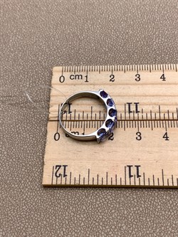 *Кольцо р.17,5 Танзанит цв Белое арт 1-208387-00-31-650 (вес 2,4 г) - фото 345447