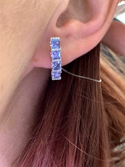 *Серьги Танзанит цв Белое арт 2-208387-00-31-824 (вес 3,64 г) - фото 345449