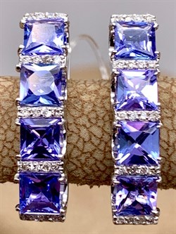 *Серьги Танзанит цв Белое арт 2-208387-00-31-824 (вес 3,64 г) - фото 345451