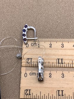 *Серьги Танзанит цв Белое арт 2-208387-00-31-824 (вес 3,64 г) - фото 345453