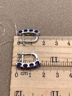 *Серьги Танзанит цв Белое арт 2-208387-00-31-824 (вес 3,64 г) - фото 345454