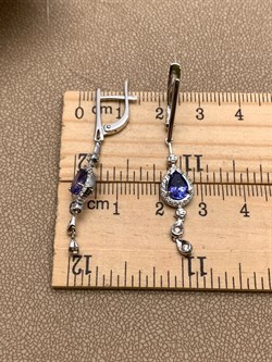 *Серьги Танзанит цв Белое арт 2-208516-00-31-677 (вес 4,25 г) - фото 345474