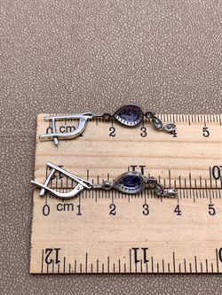 *Серьги Танзанит цв Белое арт 2-208516-00-31-677 (вес 4,25 г) - фото 345475