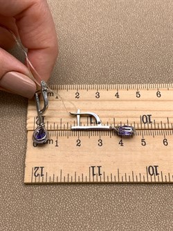 *Серьги Танзанит цв Белое арт. 2-107-361-31-459 (вес 3,2 г) - фото 345481