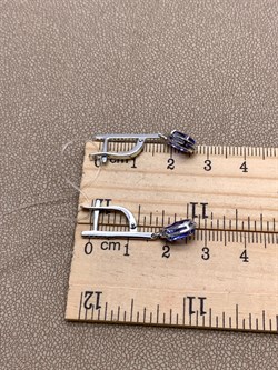 *Серьги Танзанит цв Белое арт. 2-107-361-31-459 (вес 3,2 г) - фото 345483