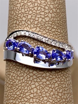 *Кольцо р.18,5 Танзанит цв Белое арт. 1-107-349-31-258 (вес 2,59 г) - фото 345490 *Кольцо р.18,5 Танзанит цв Белое арт. 1-107-349-31-258 (вес 2,59 г) - фото 345490