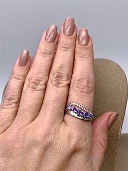 *Кольцо р.18,5 Танзанит цв Белое арт. 1-107-349-31-258 (вес 2,59 г) - фото 345491 *Кольцо р.18,5 Танзанит цв Белое арт. 1-107-349-31-258 (вес 2,59 г) - фото 345491