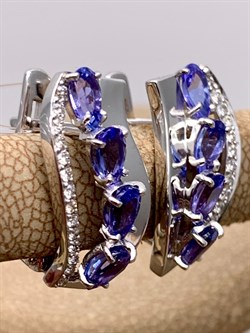 *Серьги Танзанит цв Белое арт. 2-107-349-31-139 (вес 4,23 г) - фото 345496 *Серьги Танзанит цв Белое арт. 2-107-349-31-139 (вес 4,23 г) - фото 345496