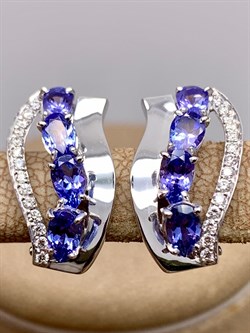 *Серьги Танзанит цв Белое арт. 2-107-349-31-139 (вес 4,23 г) - фото 345497 *Серьги Танзанит цв Белое арт. 2-107-349-31-139 (вес 4,23 г) - фото 345497