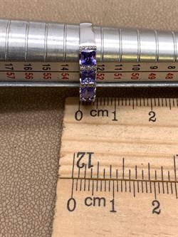 *Кольцо р.17 Танзанит цв Белое арт 1-208387-00-31-667 (вес 2,44 г) - фото 345504