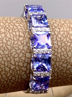 *Кольцо р.17 Танзанит цв Белое арт 1-208387-00-31-667 (вес 2,44 г) - фото 345506