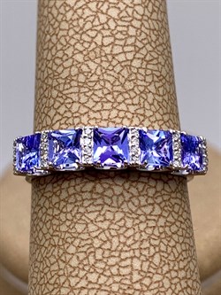 *Кольцо р.17 Танзанит цв Белое арт 1-208387-00-31-667 (вес 2,44 г) - фото 345509