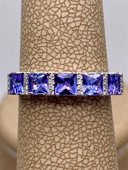 *Кольцо р.17 Танзанит цв Белое арт 1-208387-00-31-667 (вес 2,44 г) - фото 345510