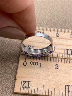 *Кольцо р.17 Танзанит цв Белое арт 1-208387-00-31-667 (вес 2,44 г) - фото 345512