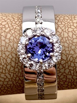 *Кольцо р.18,5 Танзанит цв Белое арт. 1-107-428-31-460 (вес 5,77 г) - фото 345527 *Кольцо р.18,5 Танзанит цв Белое арт. 1-107-428-31-460 (вес 5,77 г) - фото 345527