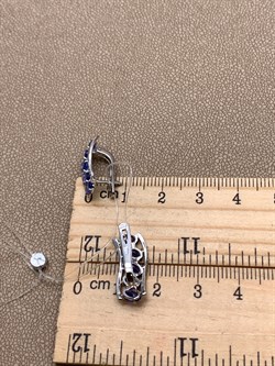 *Серьги  Танзанит цв Белое арт 2-107-434-31-660 (вес 3 г) - фото 345539