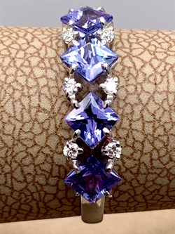 *Кольцо р.17 Танзанит цв Белое арт 1-208232-00-31-427 (вес 1,51 г) - фото 345544