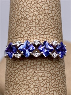 *Кольцо р.17 Танзанит цв Белое арт 1-208232-00-31-427 (вес 1,51 г) - фото 345546