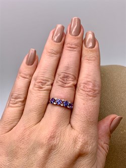 *Кольцо р.17 Танзанит цв Белое арт 1-208232-00-31-427 (вес 1,51 г) - фото 345547