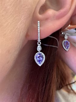 *Серьги Танзанит цв Белое арт 2-208417-00-31-662 (вес 2,87 г) - фото 345569