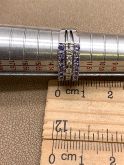 *Кольцо р.17 Танзанит цв Белое арт 1-208346-00-31-972 (вес 2,62 г) - фото 345575