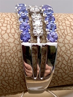 *Кольцо р.17 Танзанит цв Белое арт 1-208346-00-31-972 (вес 2,62 г) - фото 345577