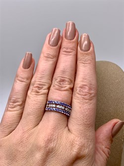 *Кольцо р.17 Танзанит цв Белое арт 1-208346-00-31-972 (вес 2,62 г) - фото 345579