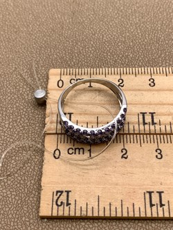 *Кольцо р.18 Танзанит цв Белое арт 1-208346-00-31-265 (вес 2,62 г) - фото 345590