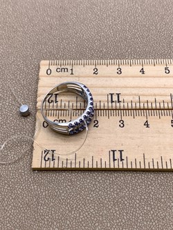 *Кольцо р.18 Танзанит цв Белое арт 1-208346-00-31-265 (вес 2,62 г) - фото 345591