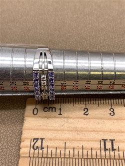 *Кольцо р.18,5 Танзанит цв Белое арт 1-208346-00-31-272 (вес 2,87 г) - фото 345593