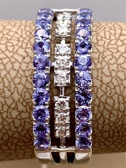 *Кольцо р.18,5 Танзанит цв Белое арт 1-208346-00-31-272 (вес 2,87 г) - фото 345596