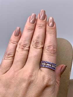 *Кольцо р.18,5 Танзанит цв Белое арт 1-208346-00-31-272 (вес 2,87 г) - фото 345599