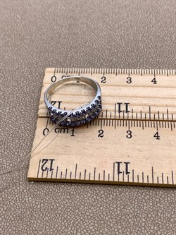 *Кольцо р.18,5 Танзанит цв Белое арт 1-208346-00-31-272 (вес 2,87 г) - фото 345602