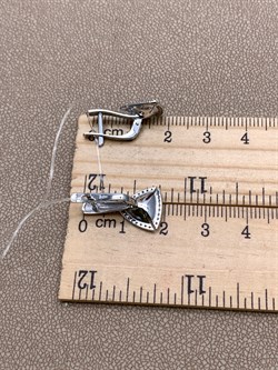 *Серьги Танзанит цв Белое арт 2-208371-00-31-101 (вес 3,52 г) - фото 345619