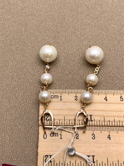 *Серьги д.8-9 д.12 Белый Жемчуг цв Красное арт. 2.0243.0.m-271 Вес 12,31 г - фото 345667 *Серьги д.8-9 д.12 Белый Жемчуг цв Красное арт. 2.0243.0.m-271 Вес 12,31 г - фото 345667