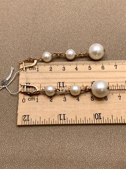 *Серьги д.8-9 д.12 Белый Жемчуг цв Красное арт. 2.0243.0.m-271 Вес 12,31 г - фото 345668 *Серьги д.8-9 д.12 Белый Жемчуг цв Красное арт. 2.0243.0.m-271 Вес 12,31 г - фото 345668