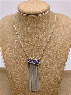 *Колье р.45 Танзанит цв Белое арт. 6-321-31-415 (вес 8,52 г) - фото 345682 *Колье р.45 Танзанит цв Белое арт. 6-321-31-415 (вес 8,52 г) - фото 345682