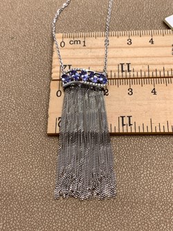 *Колье р.45 Танзанит цв Белое арт. 6-321-31-415 (вес 8,52 г) - фото 345684 *Колье р.45 Танзанит цв Белое арт. 6-321-31-415 (вес 8,52 г) - фото 345684