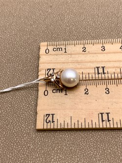 *Кулон д.9-9,5 Белый Жемчуг цв Красное арт. 3.0240.0.b-155 Вес 2,22 г - фото 345699 *Кулон д.9-9,5 Белый Жемчуг цв Красное арт. 3.0240.0.b-155 Вес 2,22 г - фото 345699