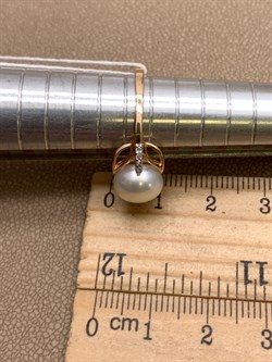 *Кольцо р.16,5 Белый Жемчуг д.9-9,5 цв Красное арт. 1.0242.0.b-568 Вес 3,5 г - фото 345701