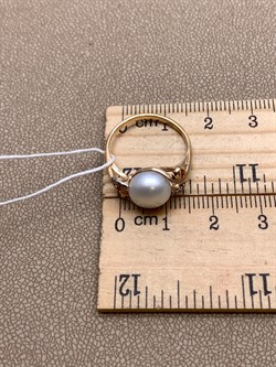 *Кольцо р.17  д.9-9,5 Белый Жемчуг цв Красное арт. 1.0244.0.b-984 Вес 3,03 г - фото 345757 *Кольцо р.17  д.9-9,5 Белый Жемчуг цв Красное арт. 1.0244.0.b-984 Вес 3,03 г - фото 345757